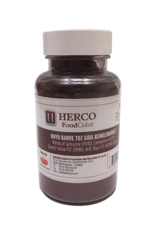 GIDA BOYASI SU BAZLI KOYU KAHVE 75gr HERCO