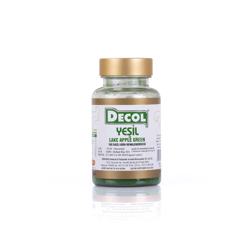 GIDA BOYASI TOZ YEŞİL YAĞ BAZLI DECOL 25gr
