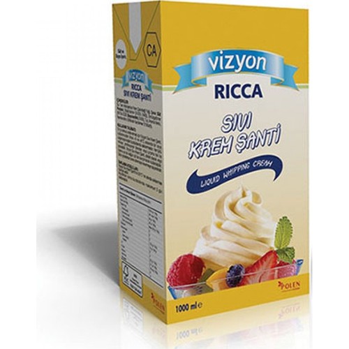 VİZYON RICCA ŞEKERLİ SIVI KREM ŞANTİ 1kg*12ad