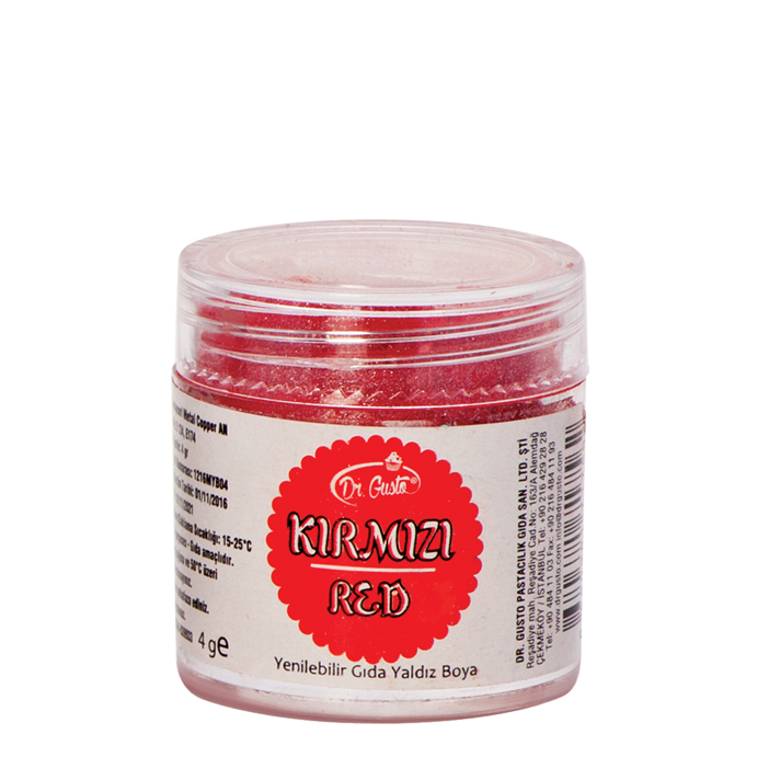YENİLEBİLİR METALİK TOZ BOYA KIRMIZI 10GR GUSTO
