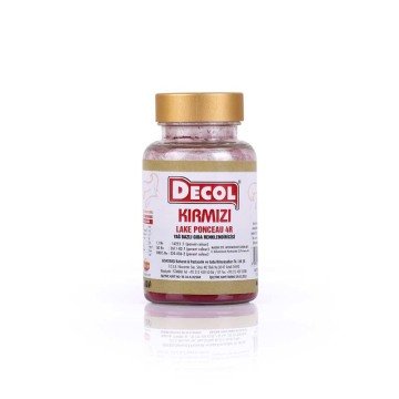 GIDA BOYASI TOZ BORDO YAĞ BAZLI DECOL 25gr